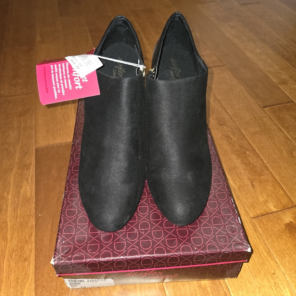 Black Gold Zipper Ankle Bootie